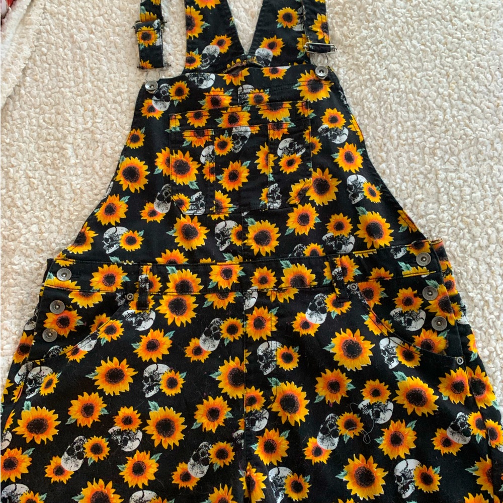 Skull and Flowers Overalls